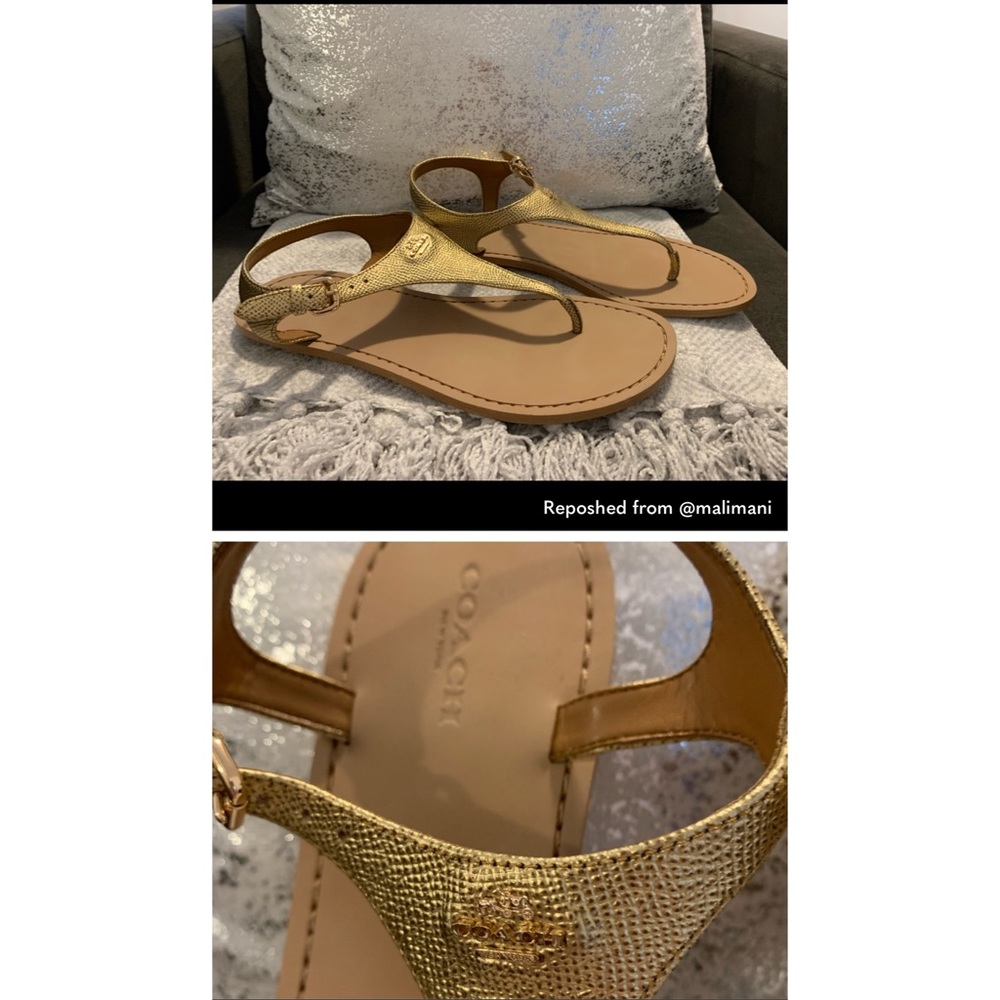 Coach Gold Sandals - Picture 2 of 5